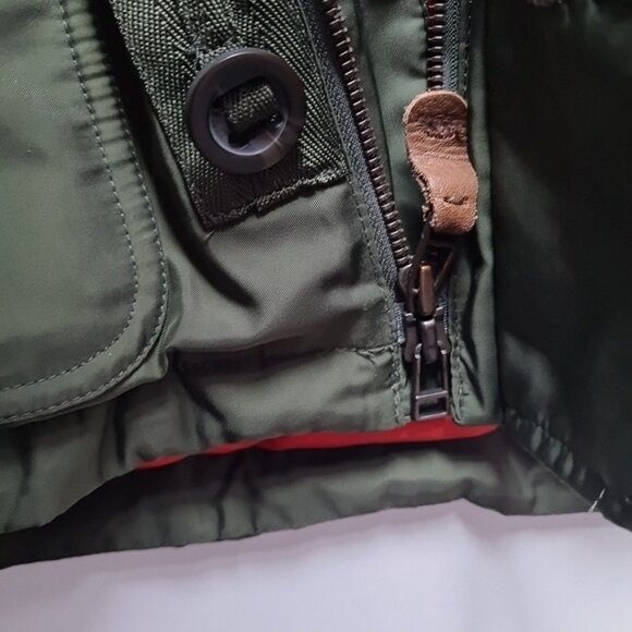 Roots Canada Green Winter Jacket Size M Mens Hooded Outdoor Coat Vintage - Picture 13 of 15